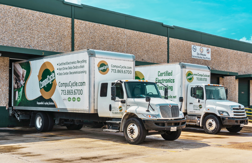 CompuCycle ITAD and electronics recycling branded box truck